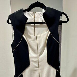 Cache black and white pencil dress